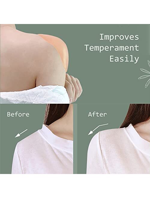 Silicone Shoulder Pads for Womens Clothing, Kootinn Anti-Slip Shoulder Push-Up Pads Invisible Breathable Shoulder Enhancer Reusable (Nude)