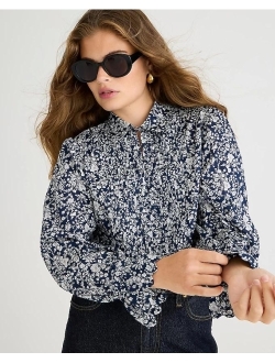 Scalloped popover top in Liberty Summer Blooms fabric