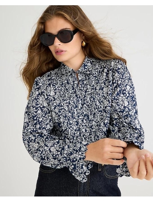J.Crew Scalloped popover top in Liberty Summer Blooms fabric