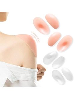 Soclim Silicone Shoulder Pads for Women Clothing 4 Pairs, Anti-Slip Shoulder Push-up Pads for Shoulder Enhancer Reusable