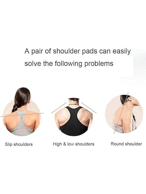 LUNNTE Silicone Shoulder Pads for Womens Clothing, Anti-Slip Shoulder Push-Up Pads Invisible Breathable Shoulder Enhancer Reusable Mothers Day Gift, 3 Pairs Transparent