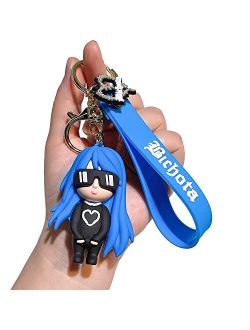 D DILLA BEAUTY Kawaii Popular Singer CaroG Keychain Adorable Backpack Car Keyring for Women