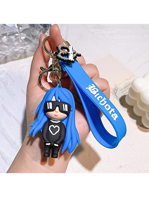 D DILLA BEAUTY Kawaii Popular Singer CaroG Keychain Adorable Backpack Car Keyring for Women