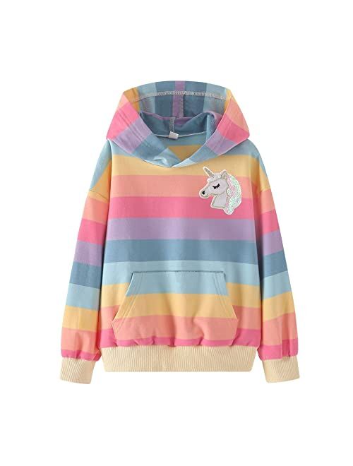 WELAKEN Unicorn Sweatshirts for Girls Toddler & Kids II Little Girl's Pullover Tops Sweaters & Hoodies