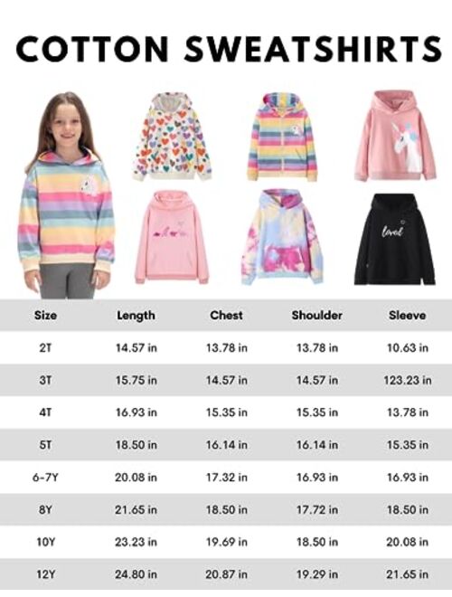 WELAKEN Unicorn Sweatshirts for Girls Toddler & Kids II Little Girl's Pullover Tops Sweaters & Hoodies