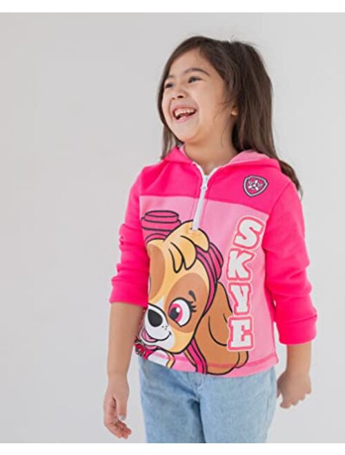 Nickelodeon Paw Patrol Skye Everest Girls Fleece Half Zip Hoodie Toddler to Big Kid