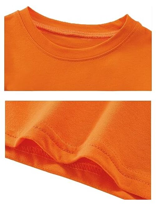 CM-Kid Halloween Shirt for Toddler Boy Girl Pumpkin Skeleton Ghost Dino Stripe Long Sleeve Tops for Kids 2-7 Years