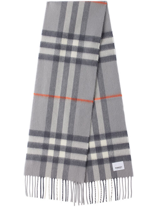 BURBERRY Kids Gray Check Scarf