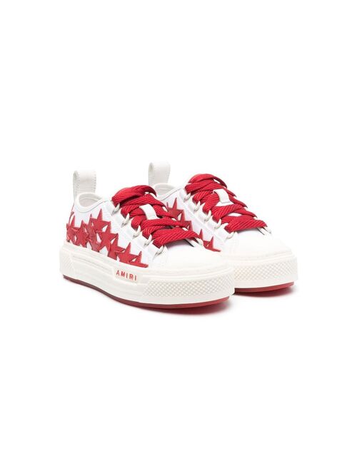 AMIRI KIDS star-patch leather sneakers
