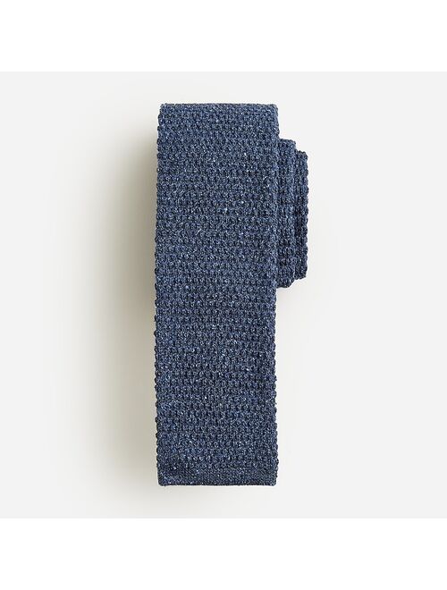 J.Crew Wool-silk blend melange knit tie
