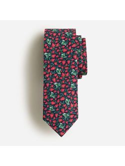 Italian silk tie in fruit print