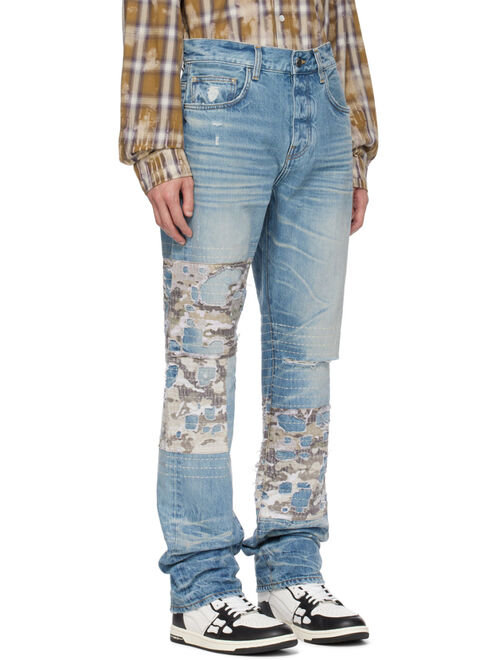 AMIRI Indigo Camo Boro Jeans