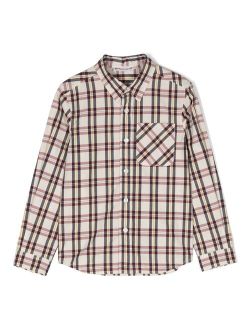 plaid check-pattern shirt