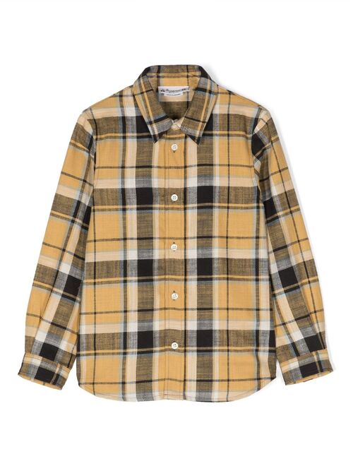 Bonpoint check-print button-down shirt