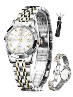 Women's Wrist Watches, Small Wrist Stainless Steel Watch for Women, Fashion Dress Analog Quartz Ladies Watch