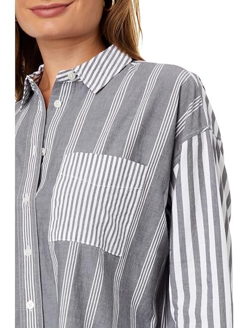 Madewell The Signature Poplin Oversized Shirt in Stripe