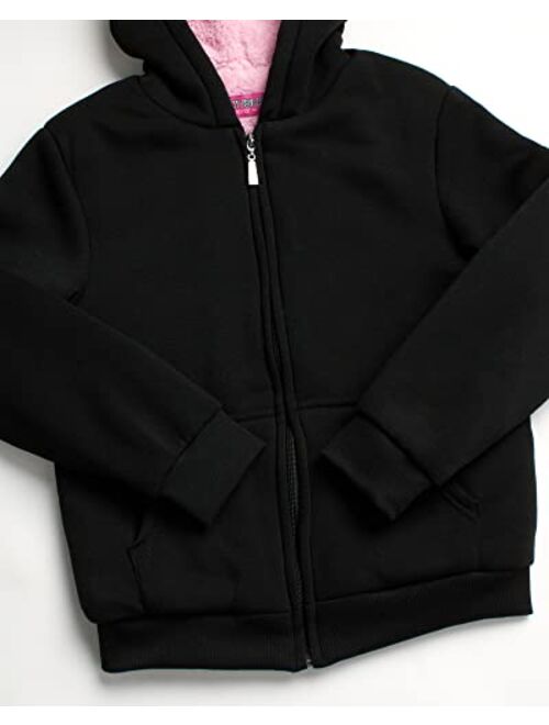 Coney Island Girls' Sweatshirt - Sherpa Lined Zip Hoodie (Size: 4-16)
