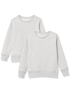 Girls and Toddlers' Fleece Crew-Neck Sweatshirts, Pack of 2
