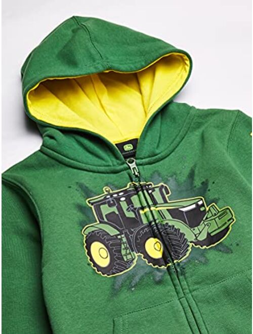 John Deere Boys' Little Fleece Hoody Zip Front