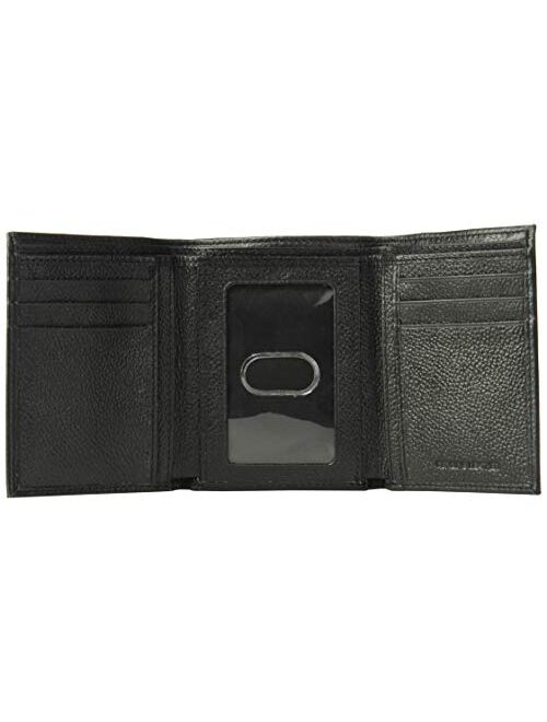 John Deere Men's Tri-Fold Wallet,Black,One Size