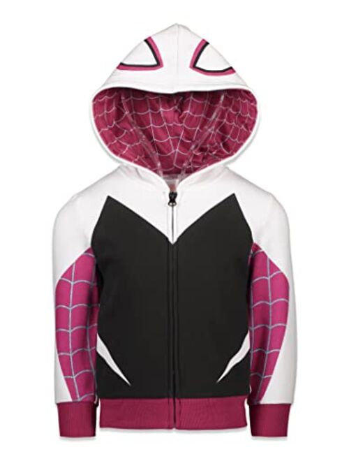 Marvel Spider-Man Spider-Gwen Ghost Spider Girls Fleece Zip Up Hoodie Toddler to Big Kid