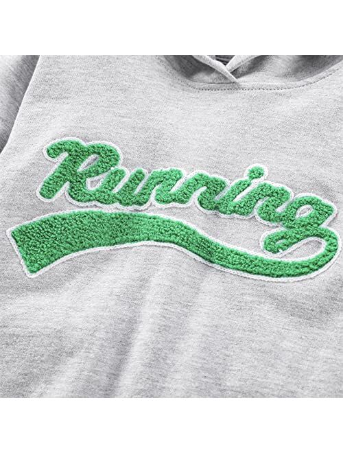 HILEELANG Little Girl Sweatshirts Pullover Hoodie Long Sleeve Graphic Cotton Casual Fleece Palywear Top Outfit Sweat Shirts