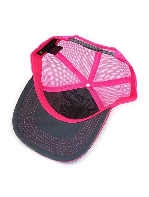 John Deere Toddler/Kids Mesh Back Cap (Charcoal/Pink)