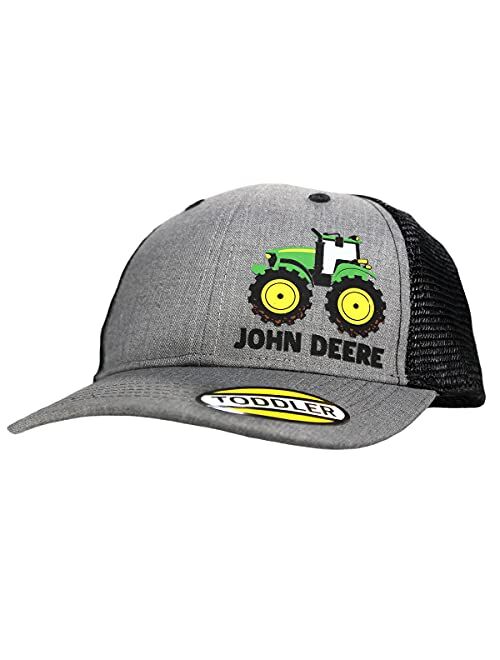 John Deere 3D Rubber Tractor Print Toddler Baseball Hat Cap-Charcoal-One Size