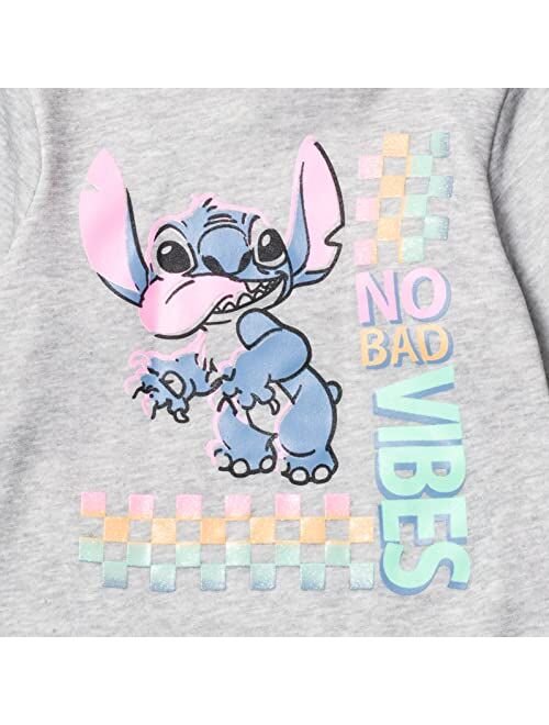 Disney Lilo & Stitch Girls French Terry Crossover Hoodie Toddler to Big Kid