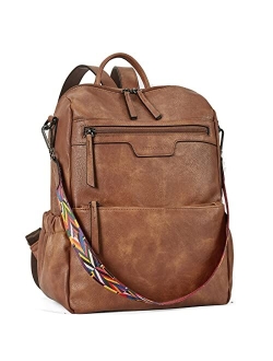 Backpack Purse for Women Fashion Designer Travel Backpack Leather Shoulder Bags Casual Convertible Daypack Deep Blue