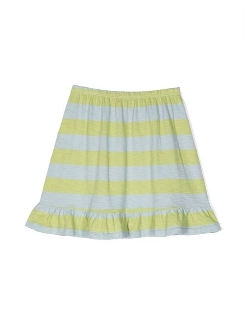Bobo Choses striped ruffle-trim skirt
