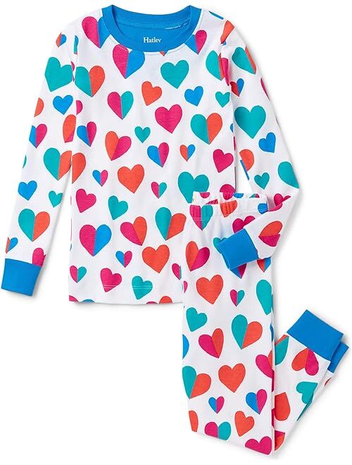 Hatley Kids Split Hearts Pajama Set (Toddler/Little Kids/Big Kids)
