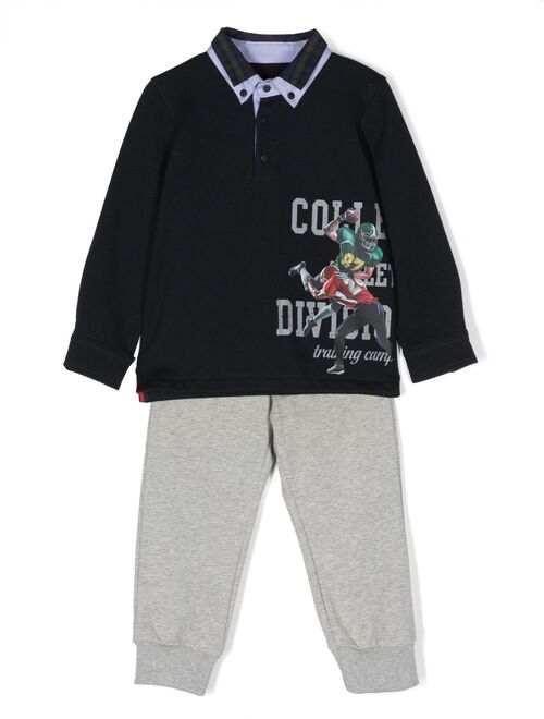 Lapin House graphic-print cotton tracksuit