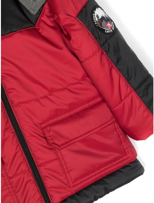 Lapin House panelled hooded padded jacket
