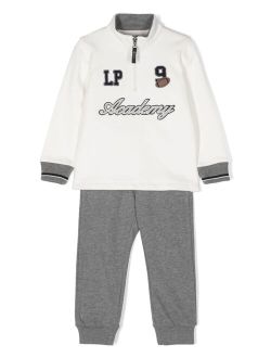 Academy-embroidered cotton tracksuit