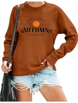 MAXIMGR Halloween Sweatshirt Women Spooky Teacher Sweatshirts Teacher Halloween Shirts Cute Graphic Long Sleeve Pullover Top