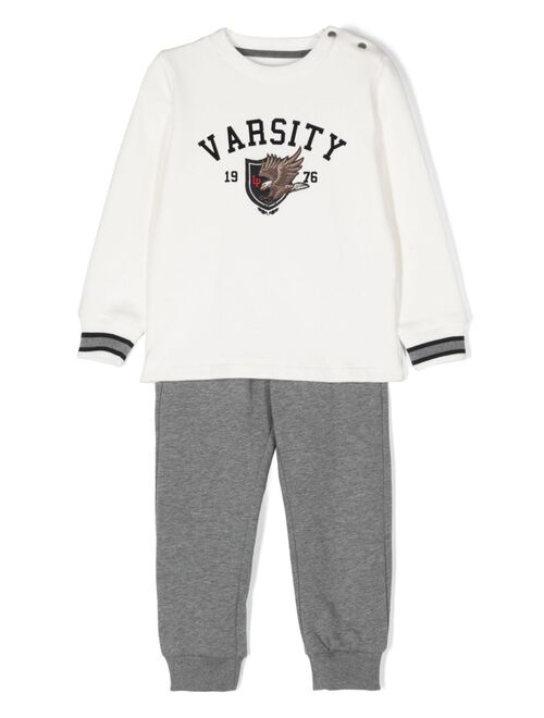 Lapin House Varsity eagle-embroidered cotton trackuit