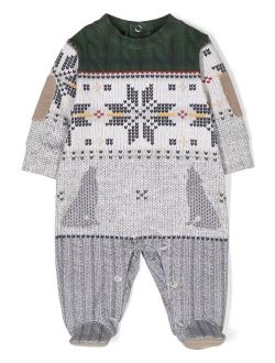 intarsia-knitted onesie