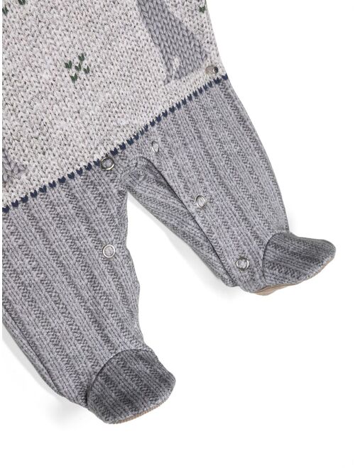 Lapin House intarsia-knitted onesie