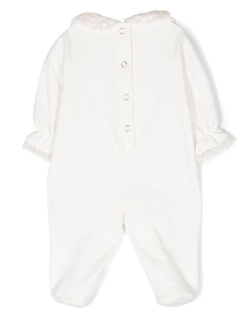 Lapin House bow-detailing cotton-blend onesie