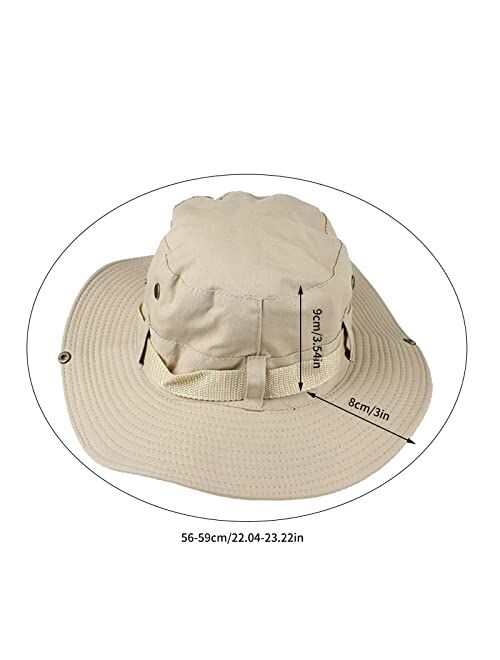 Hogrel Wide Brim Bucket Hat, UV Protection Summer Bucket Hat, Adjustable Drawstring Hat, Windproof Bucket Hats, UltraKey Bucket Hat for Men Women, Outdoor Sun Hat for Fis