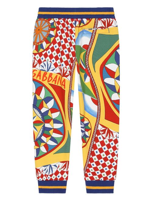Dolce & Gabbana Kids Carretto-print track pants