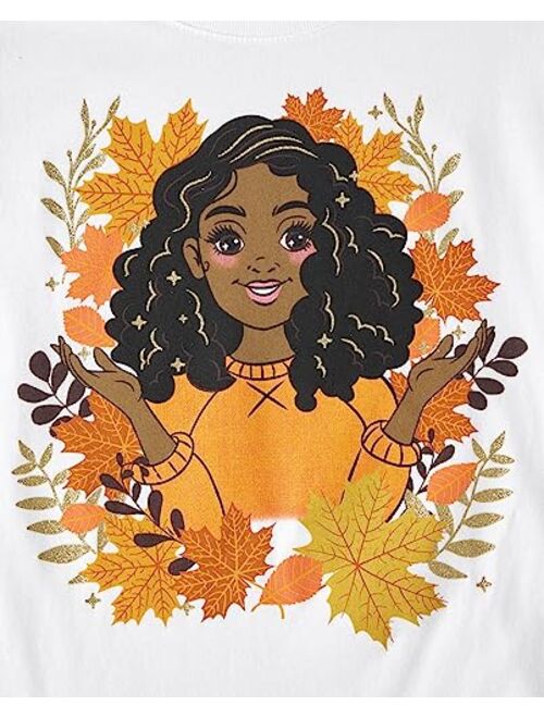 The Children's Place Girls' Long Sleeve Fall Graphic T-Shirt