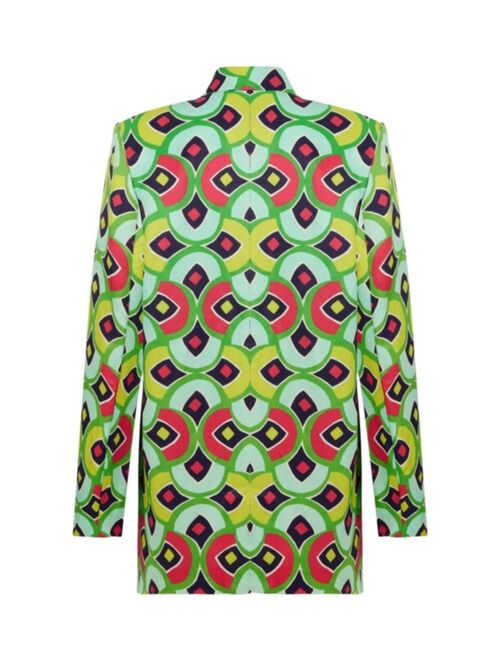 NOCTURNE Women's Double-Breasted Print Blazer