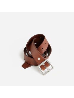 J.Crew Wallace & Barnes Italian leather belt with square brass buckle