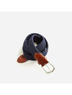 Woven elastic belt with round buckle