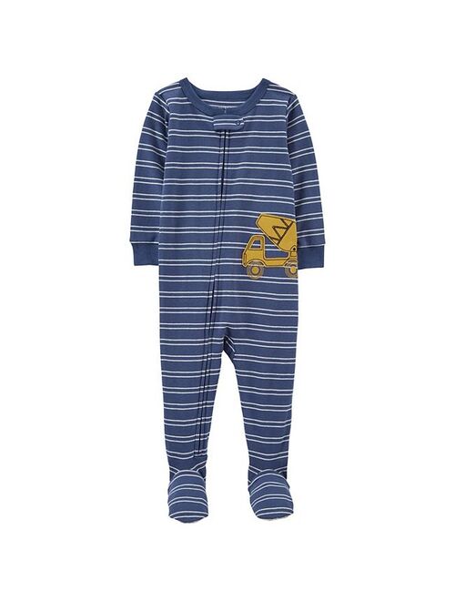 carters Baby Boy Carter's One-Piece Footed Truck Pajamas