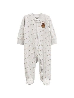 carters Baby Carter's Acorn 2-Way Zip Sleep & Play Footed Pajamas