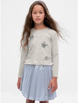 Kids 100% Organic Cotton Sequin Star T-Shirt
