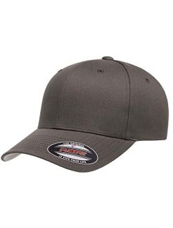 Men's Cotton Twill Fitted Cap, Grey, Large-X-Large